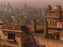 Views across the palace and to temples beyond.